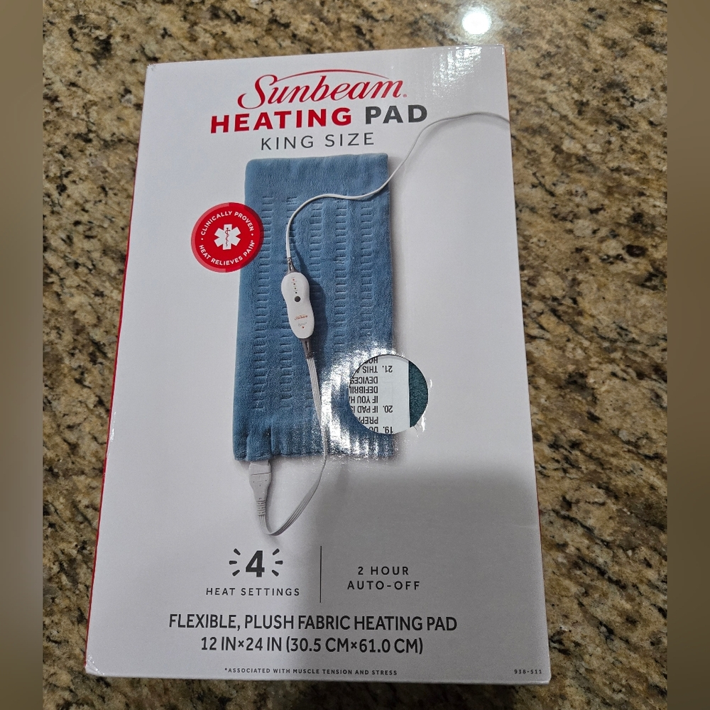 Sunbeam Heating Pad King Size. Brand New